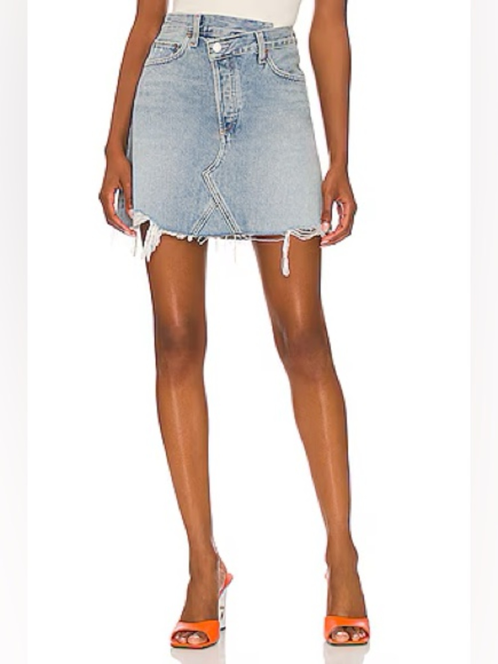 Agolde • Criss Cross Denim Skirt